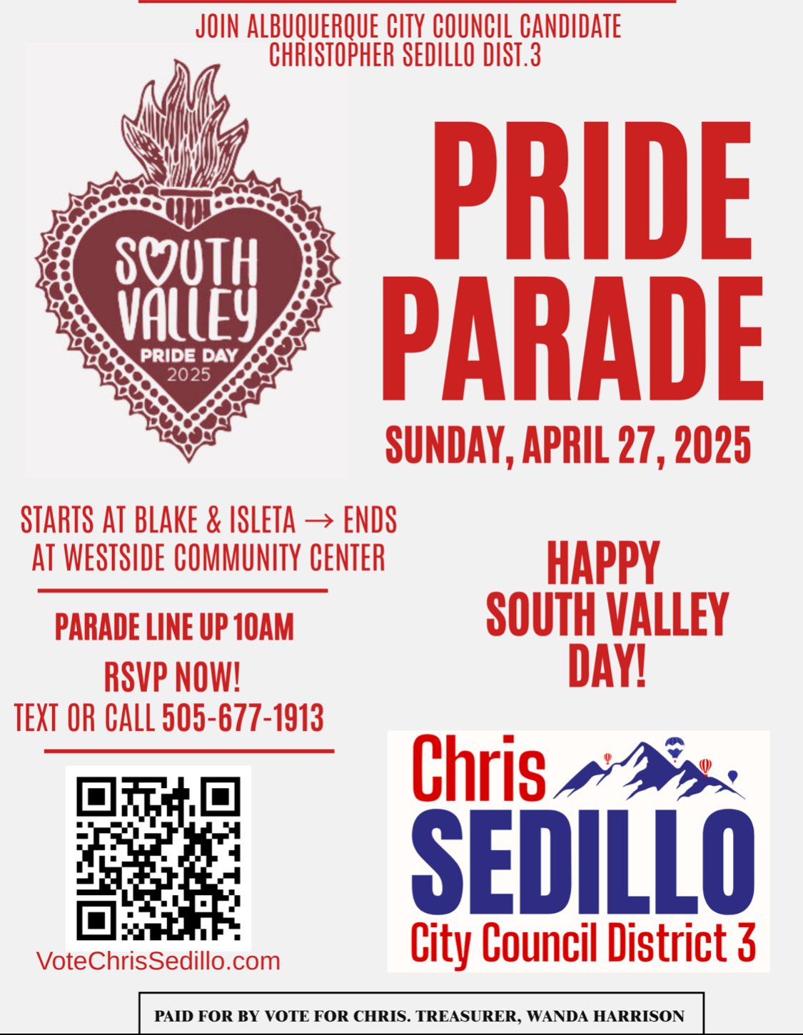 South Valley Pride Day Parade w Chris Sedillo CAB Dist. 3