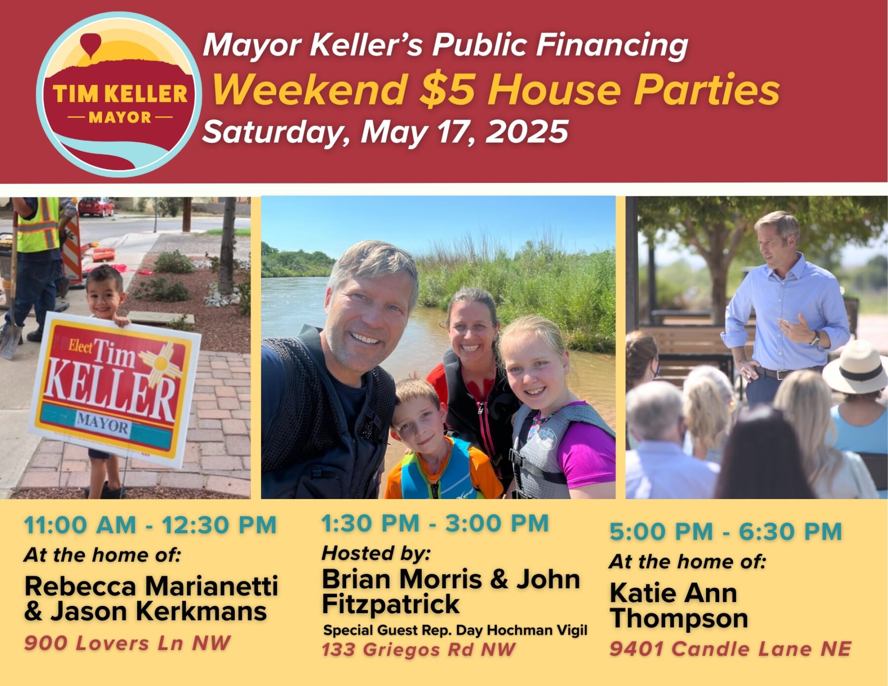 $5 House Parties with Mayor Keller – Sat, May 17!