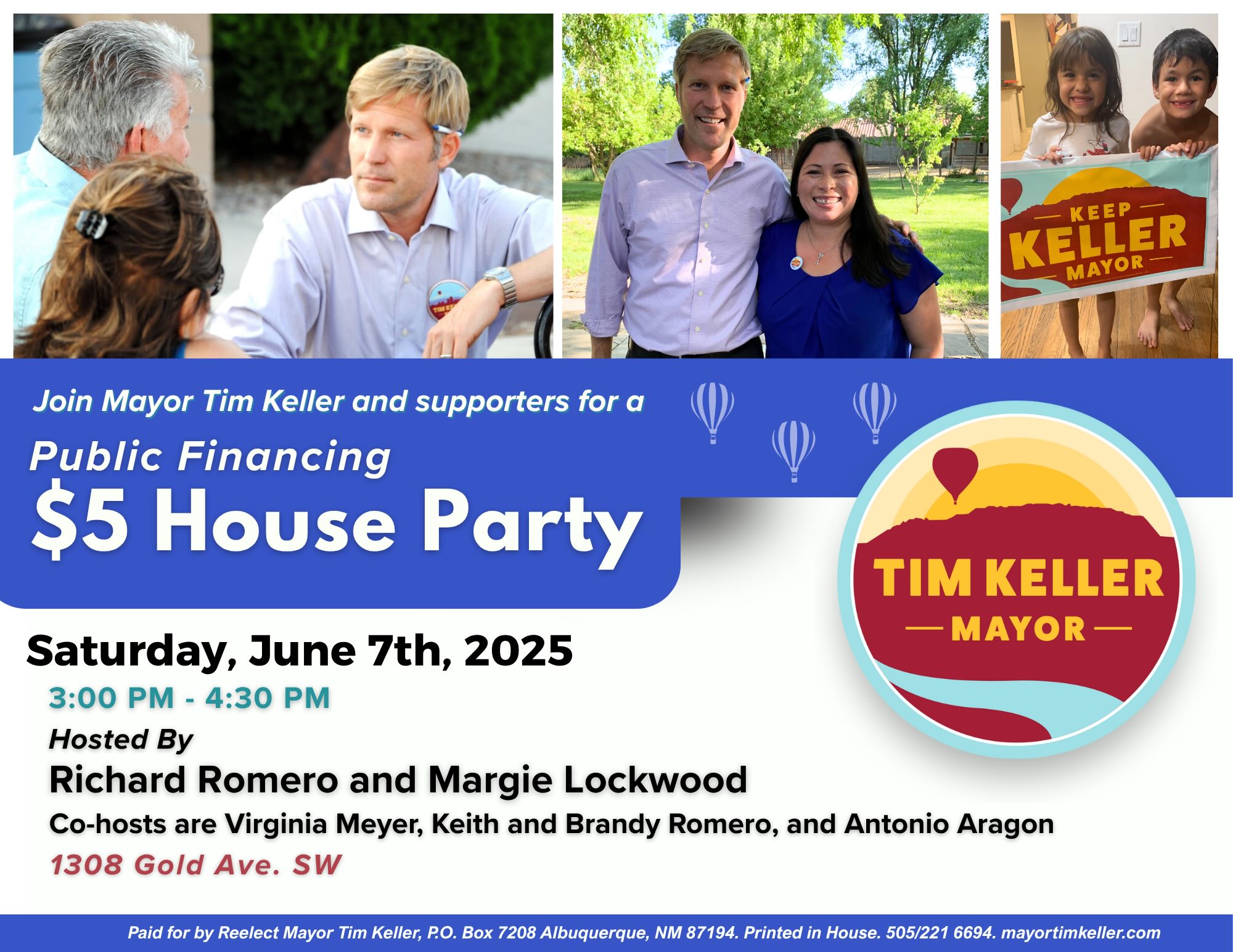 It’s a Downtown $5 House Party for Mayor Tim Keller!