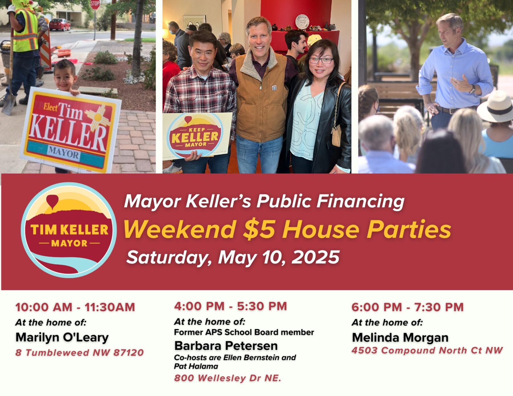 Join Mayor Keller at $5 House Parties on Saturday, May 10!