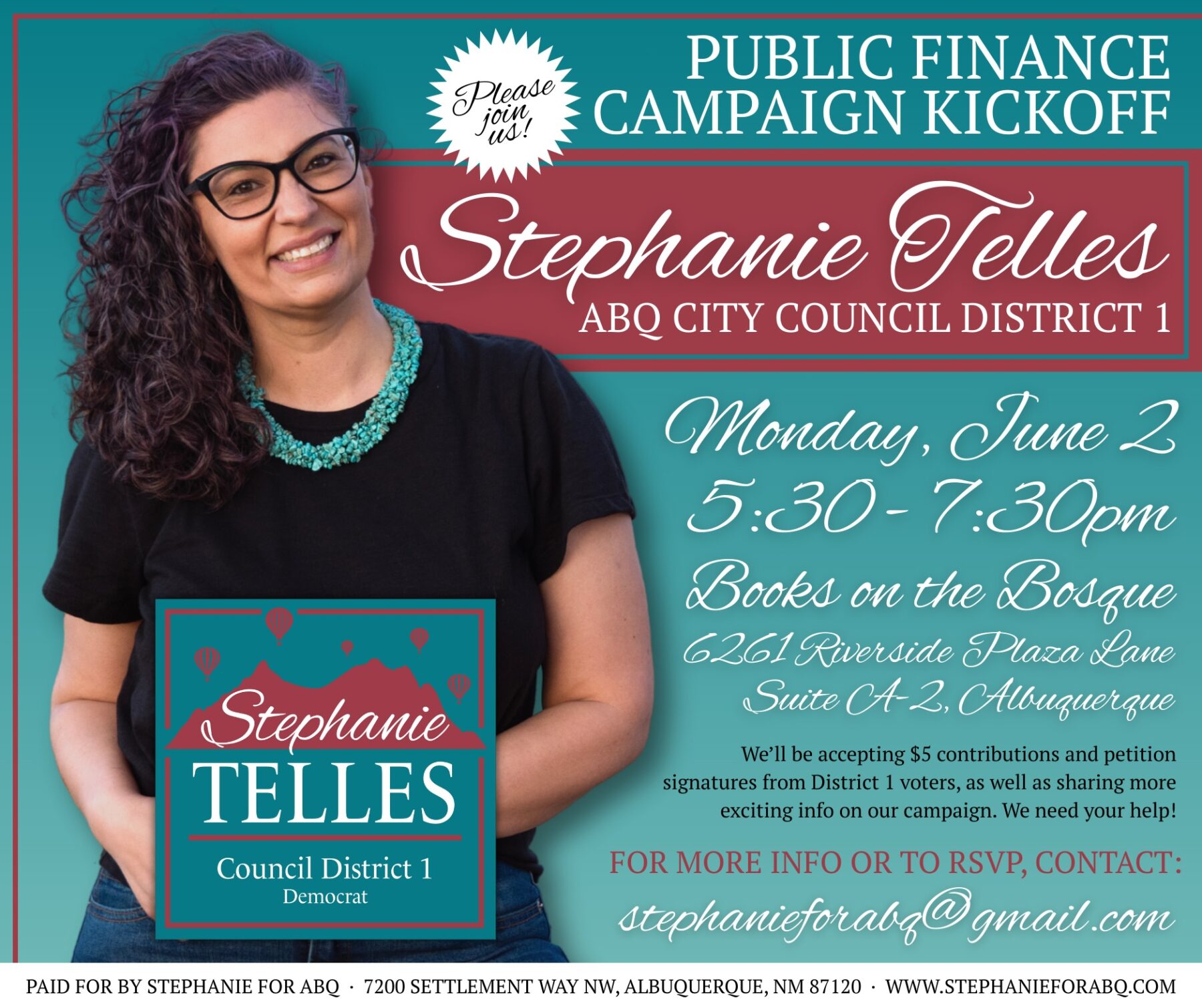 Join us on June 2 for Stephanie Telles' Campaign Kickoff!