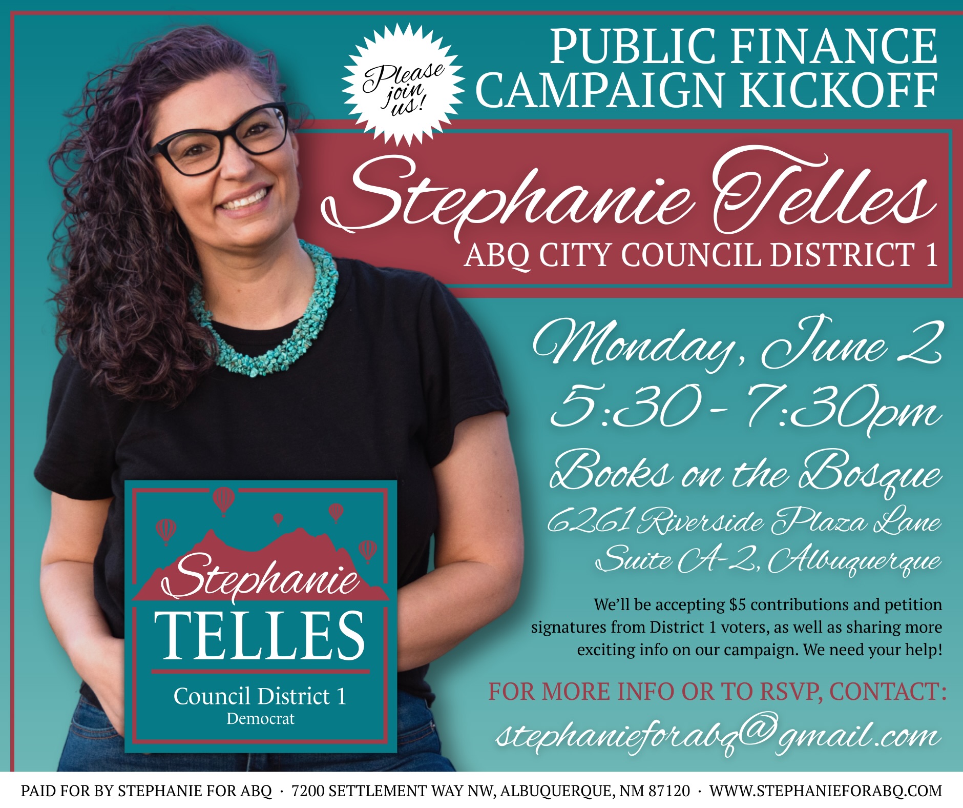 Join us on June 2 for Stephanie Telles' Campaign Kickoff!