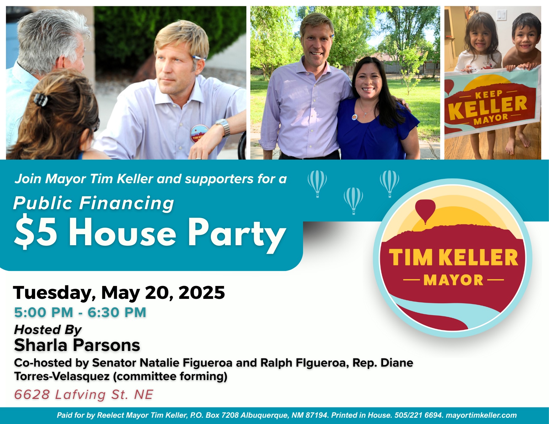 Hear Keller’s Plan. Pitch in $5. It’s a House Party!