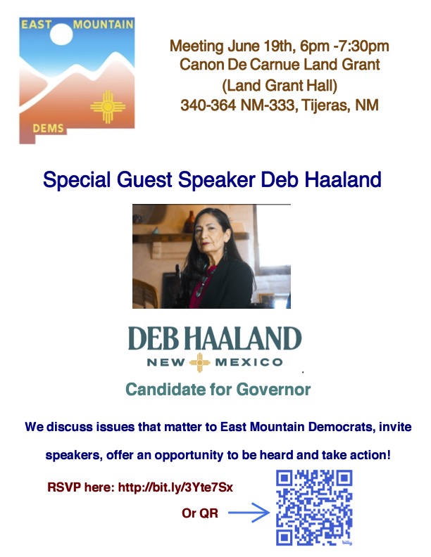 East Mountain Democrats June 19th meeting