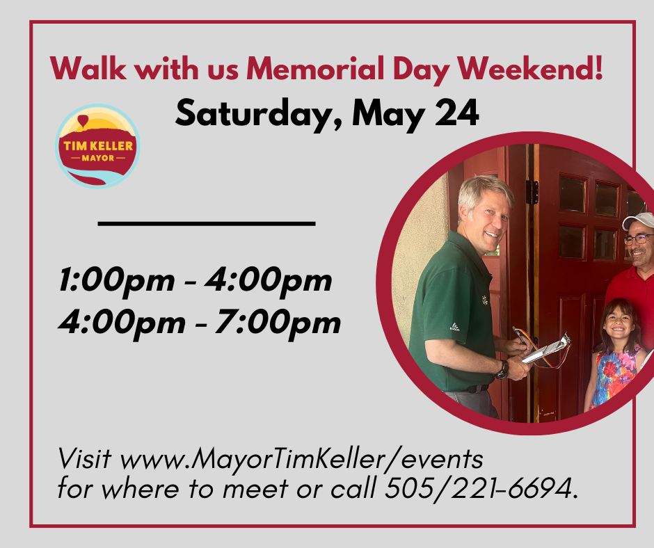 No Days Off: Walk with the Keller Campaign on Sat. May 24!