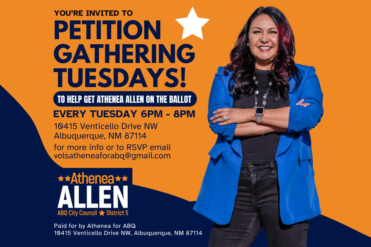 Let's get Athenea on the ballot! Petition gathering Tuesdays