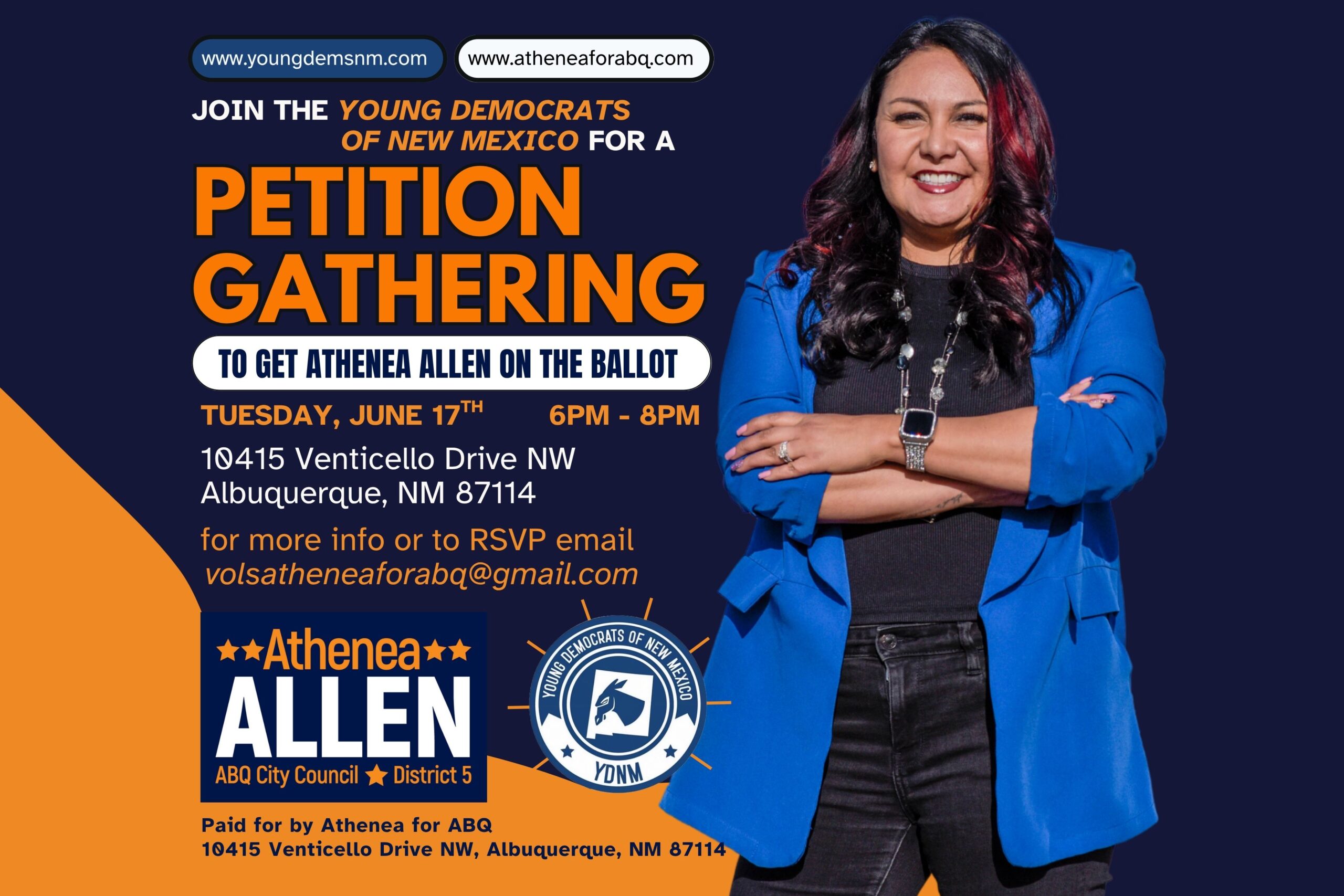 Young Dems Petition Walk for Athenea Allen