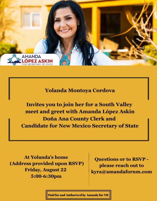 Candidate for Secretary of State Meet and Greet