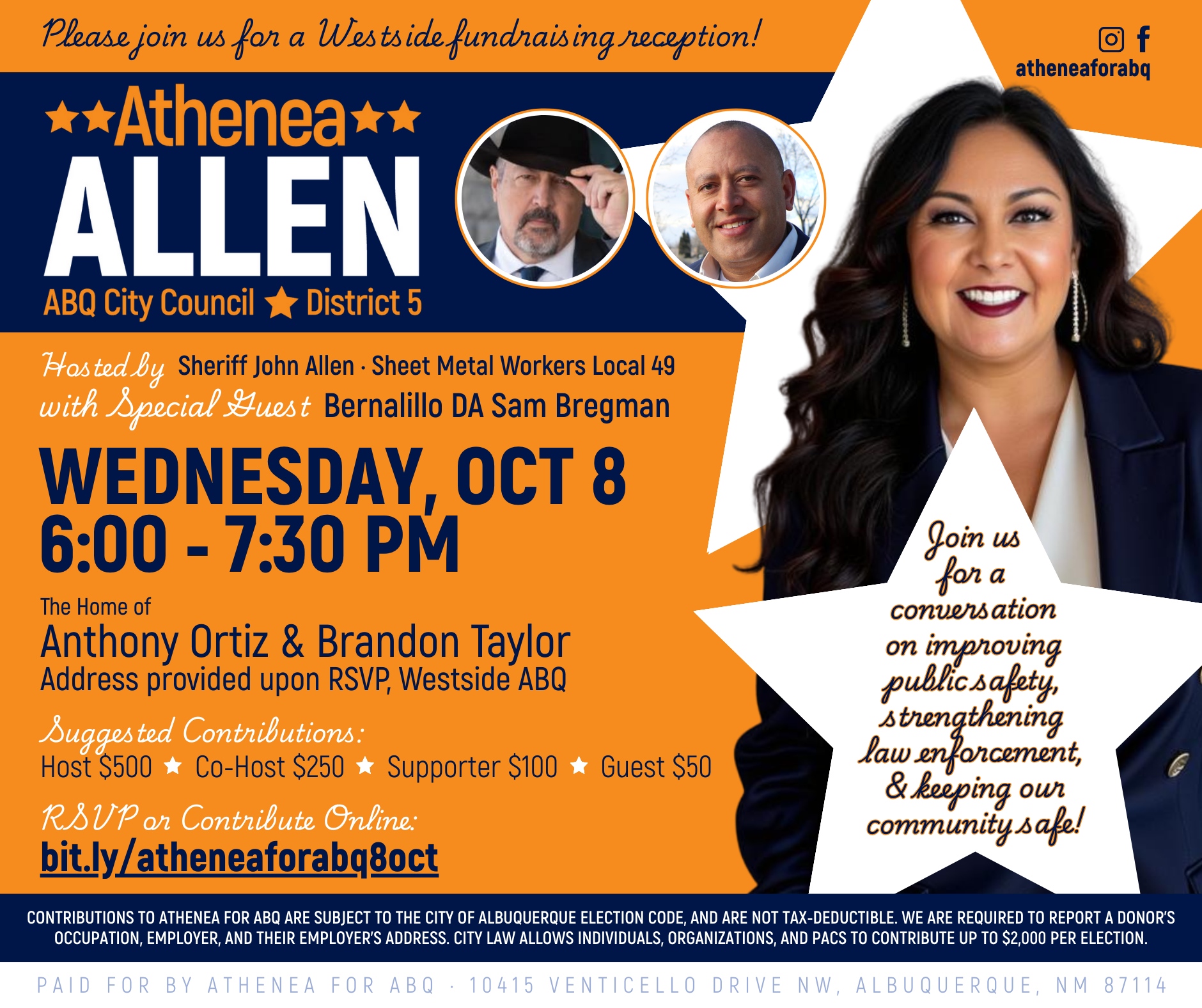 Fundraiser for Athenea Allen w/ Local 49 and Sheriff Allen