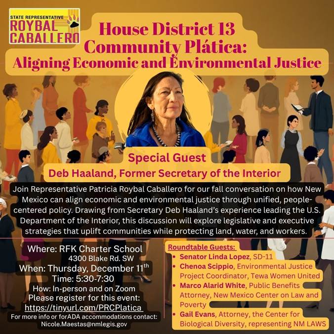 HOUSE DISTRICT 13 FALL 2025 COMMUNITY PLÁTICA