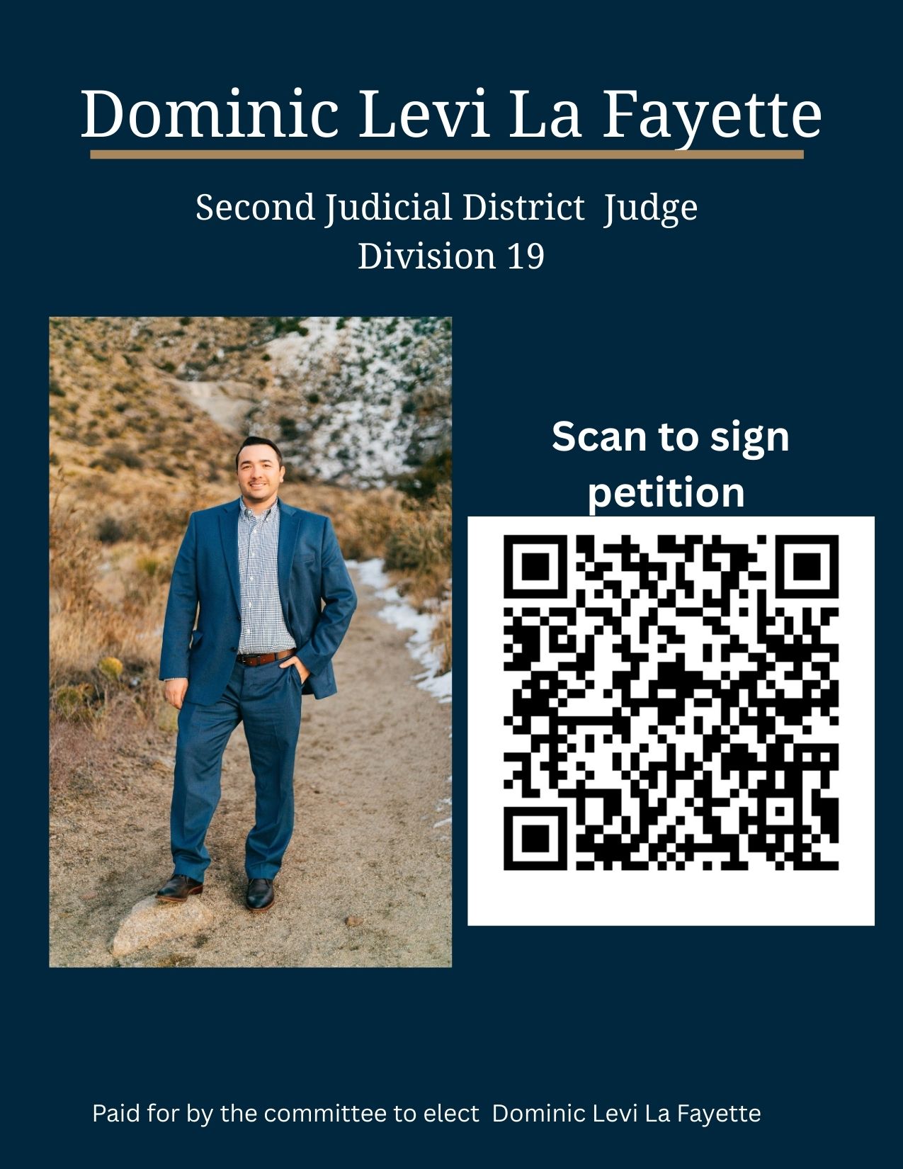 Help Dominic La Fayette Get on The Ballot