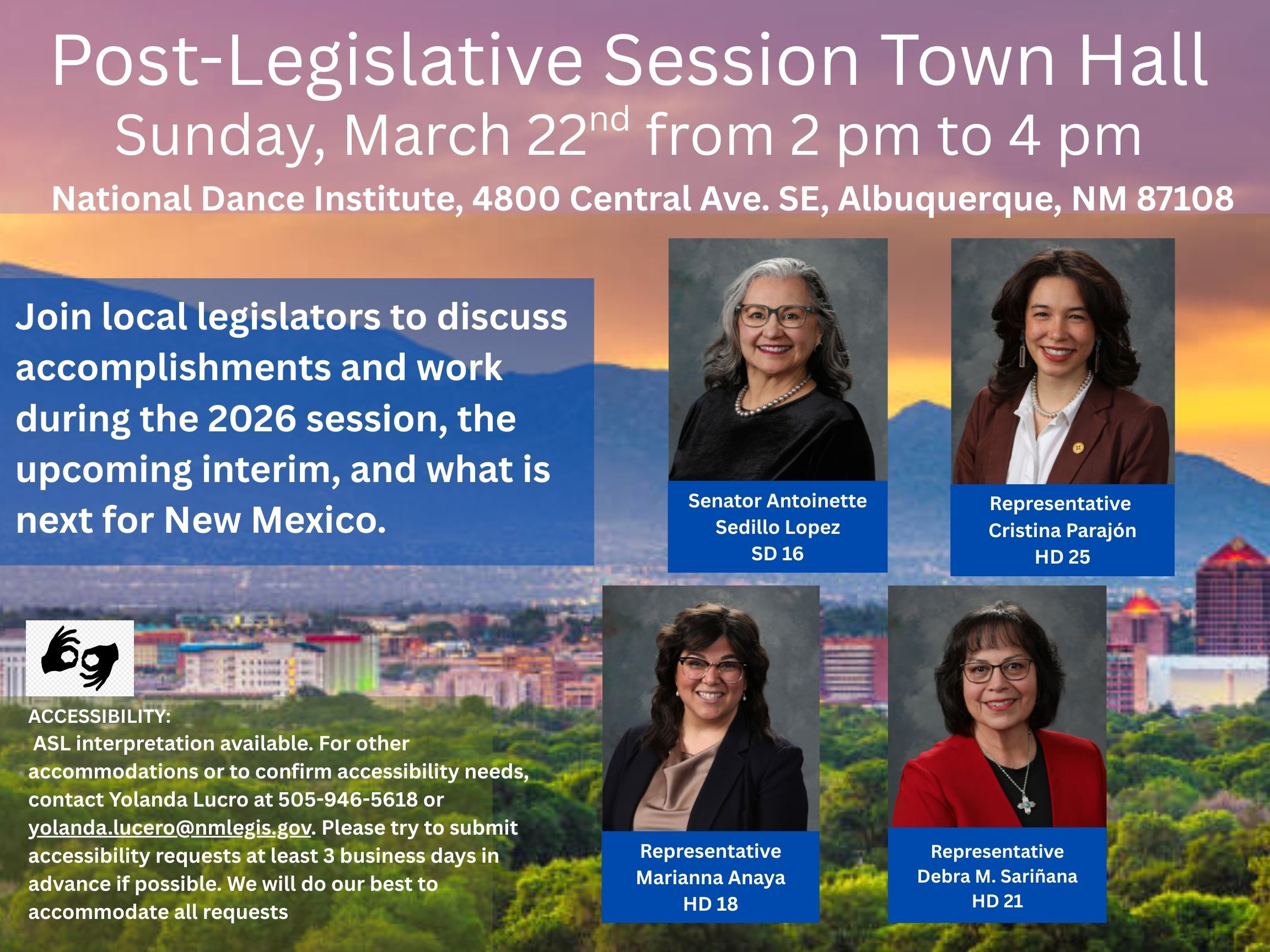 Post 2026 Legislative Session Town Hall