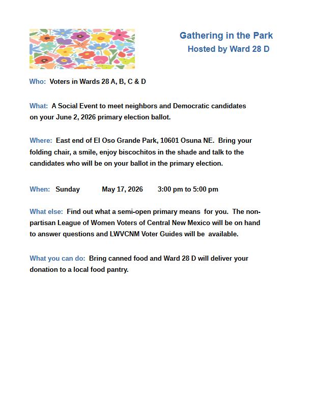 Gathering in the Park Hosted by Ward 28 D