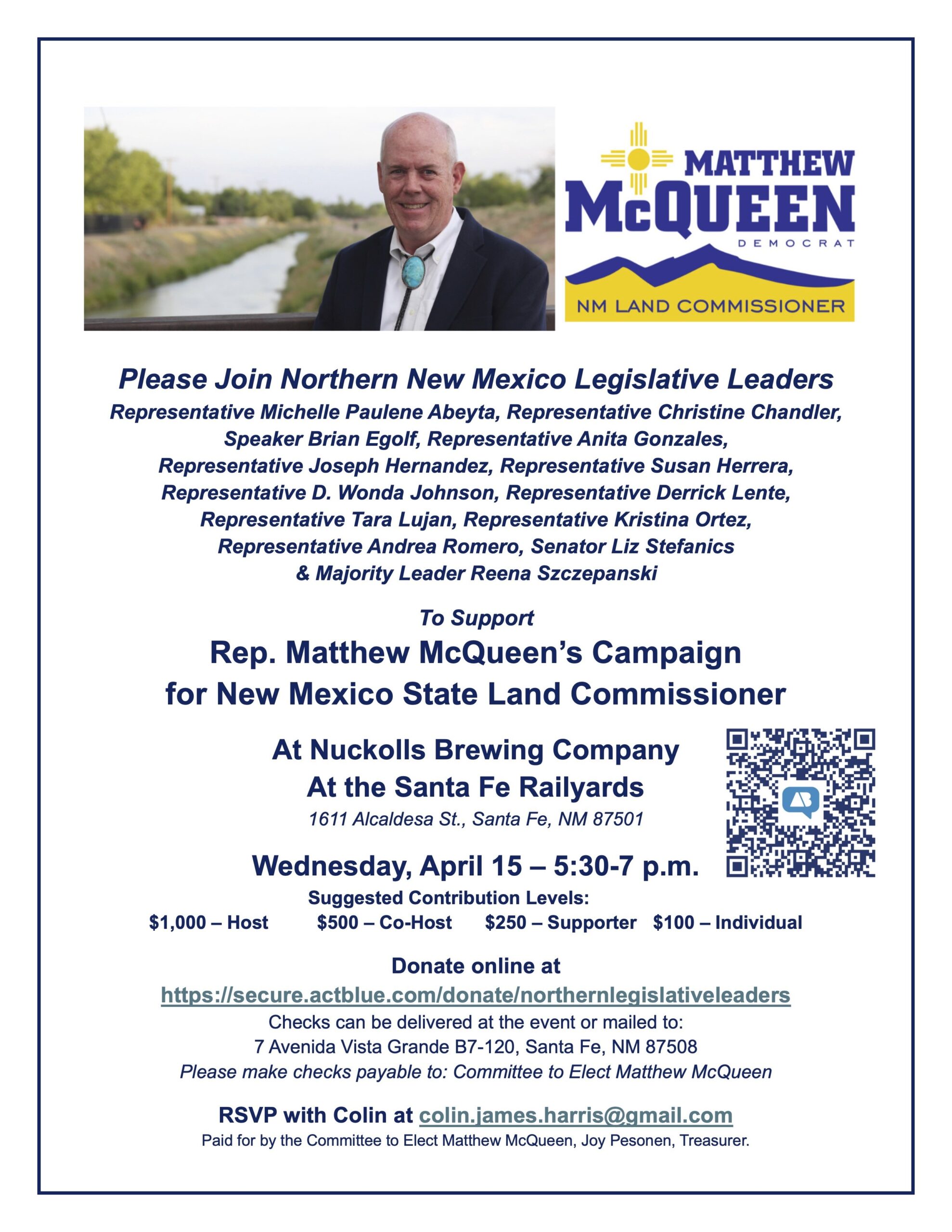 Northern NM Legislators For McQueen
