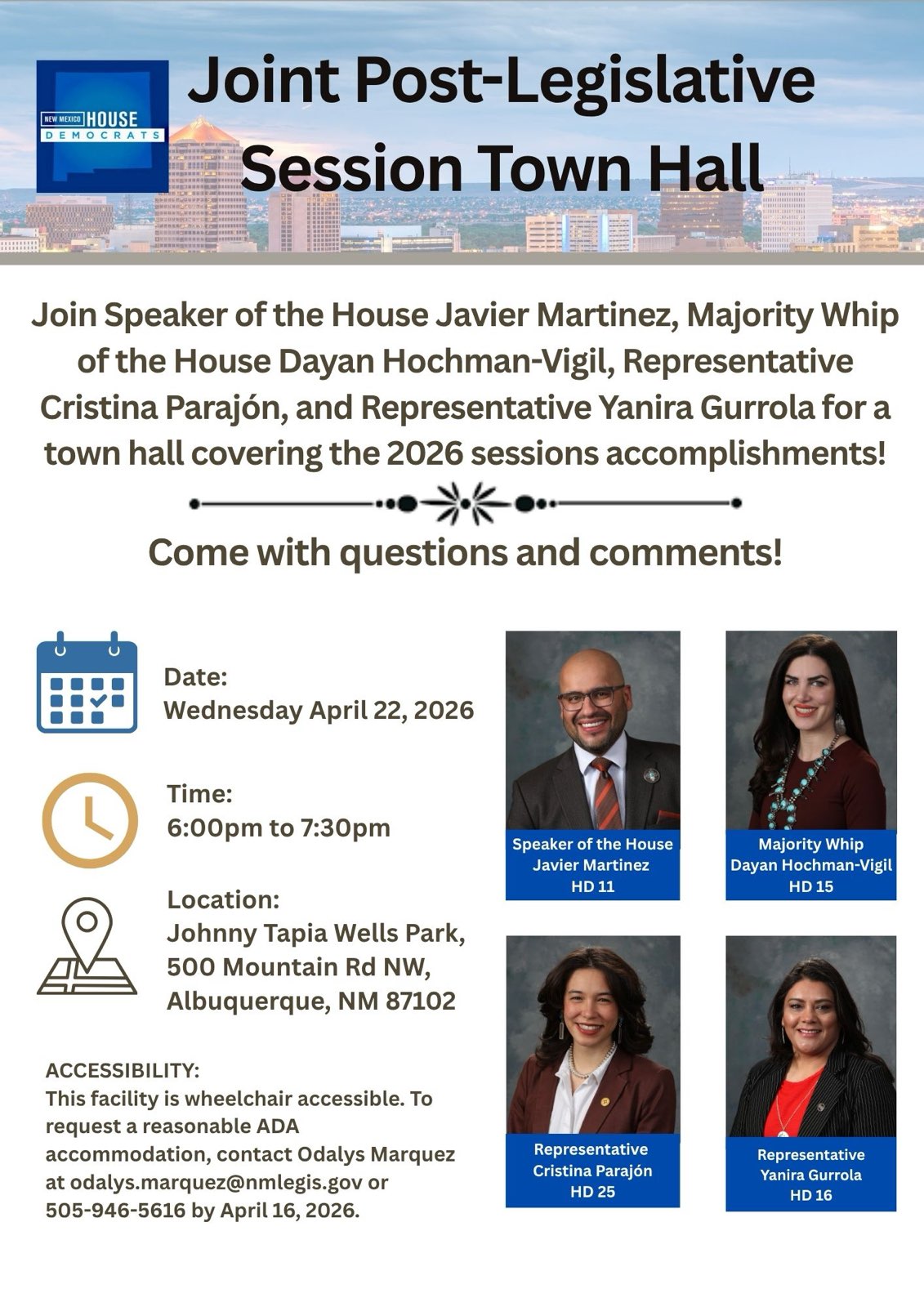 Post Legislative Town Hall - April 22